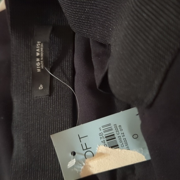 NWT ANN TAYLOR LOFT PETITES HUGH WAIST 0P BLACK ANKLE PANT - Picture 7 of 10